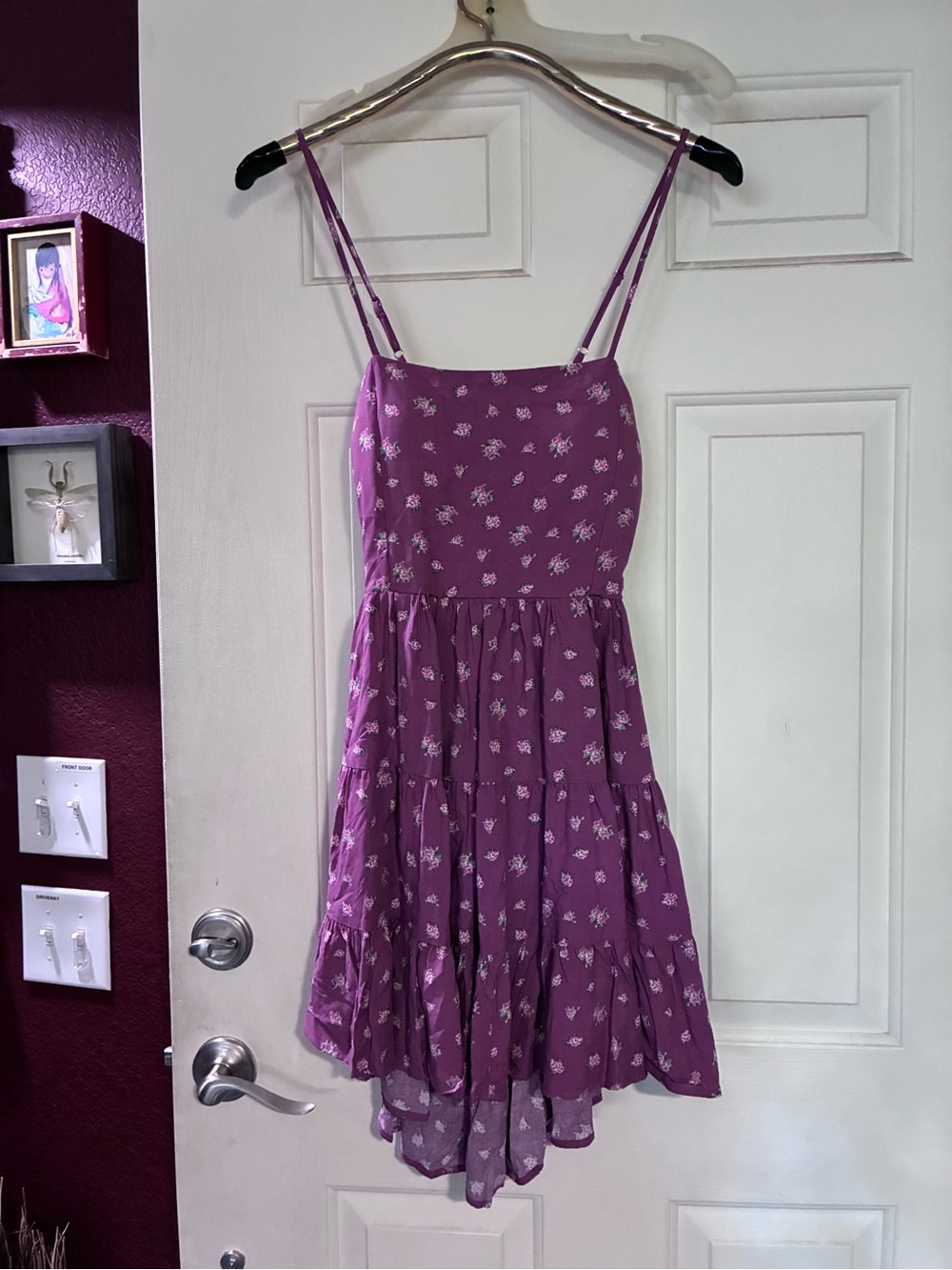 Streetwear Society Mauve Floral Tie-Back Dress